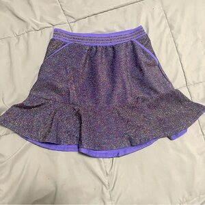 XS Kawaii Decora Scene Y2K Purple/Rainbow Glitter Skirt (With pockets!!)